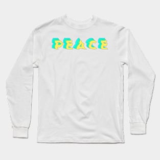 peace ,glitch Long Sleeve T-Shirt